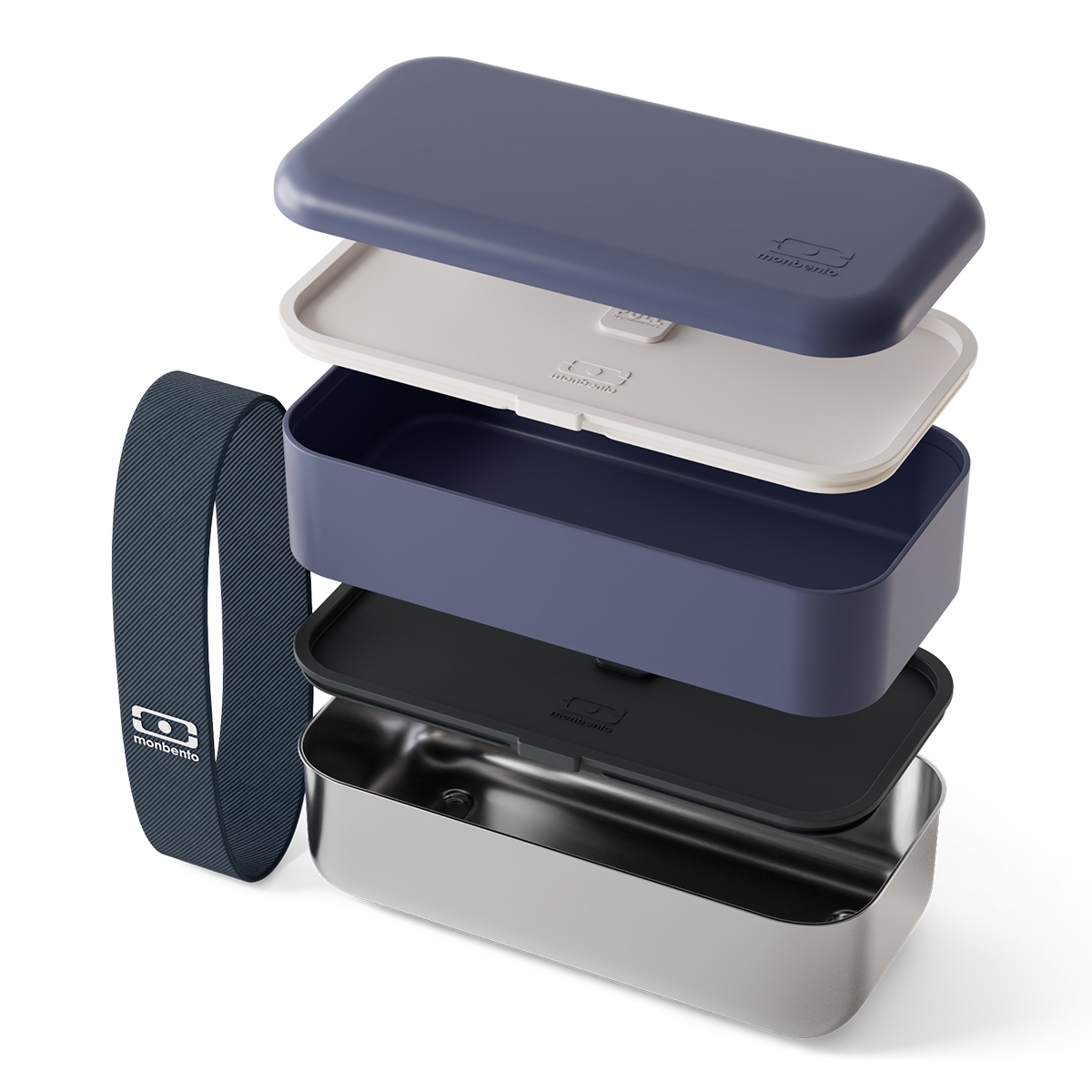 Lunchbox bento 1.2 L Monbento Sense Original Blue Natural, 11460060