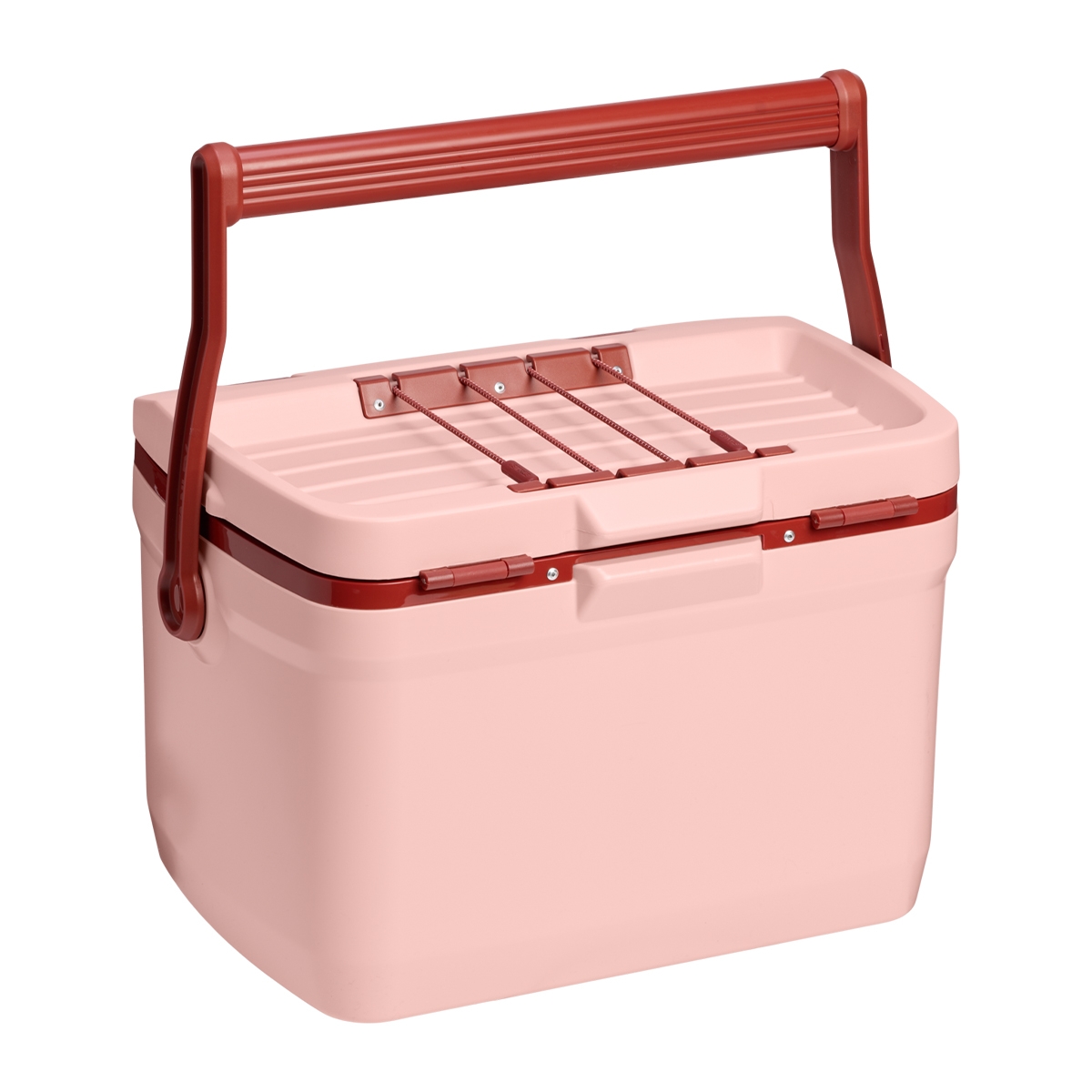 Stanley lodówka turystyczna Easy-Carry Outdoor 15.1 L Peach Rose - elastyczne linki bungee to możliwość dodatkowego ekwipunku