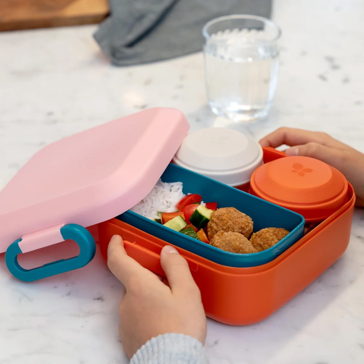 Lunchbox Rikko + pojemniki na przekąski za 1 zł - Poppy Flamingo