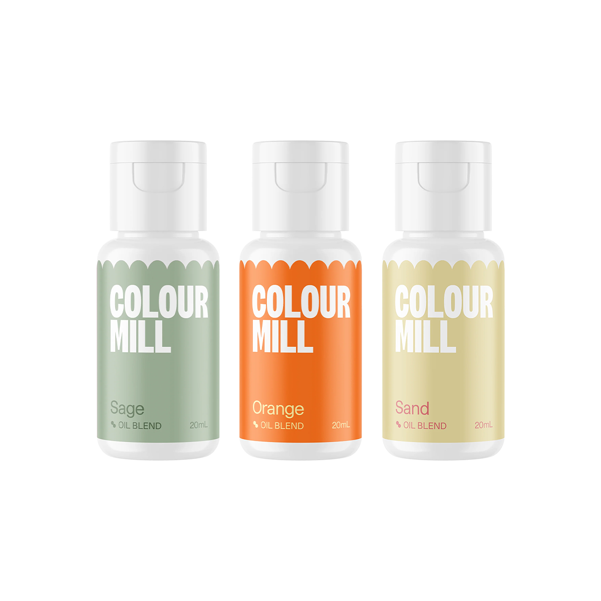 Barwniki Colour Mill Oil Blend - zestaw 3 kolorów: Sage, Orange, Sand