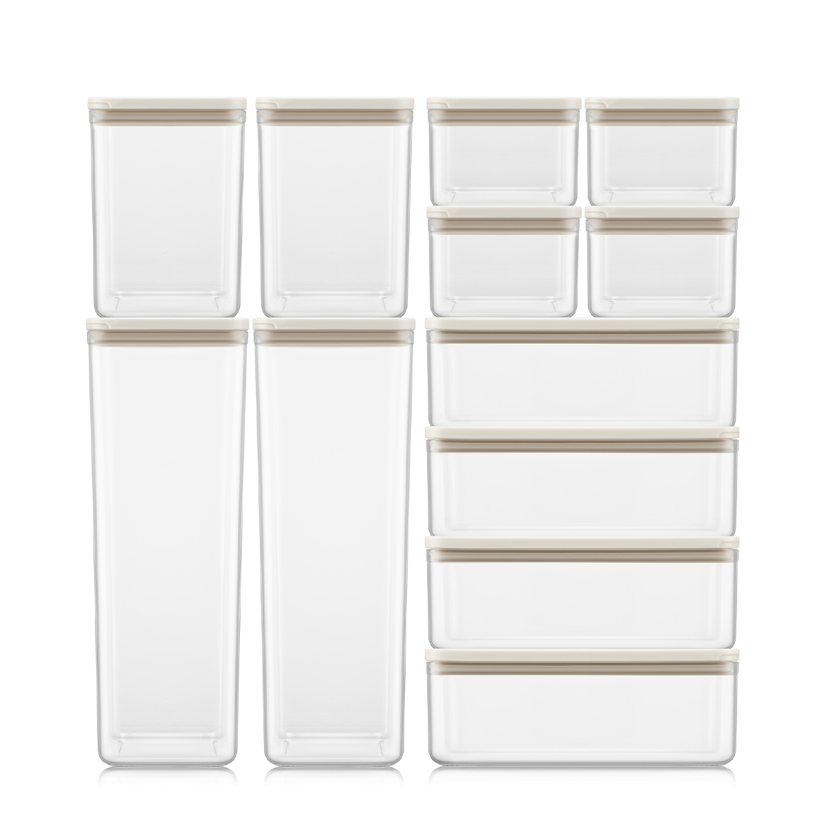 Bodum pojemniki kuchenne Canteen 12 szt. białe pokrywki