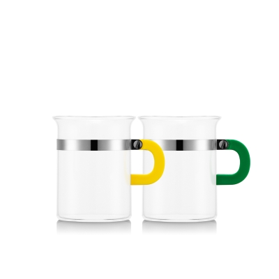 Bodum szklanki w zestawie  2 szt. MoMA Chambord 0.3L yellow & green