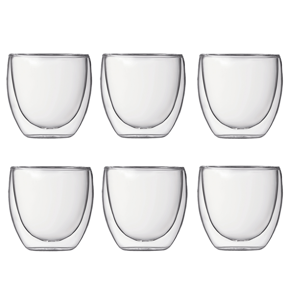 Bodum szklanki z podwójną ścianką 6 szt. Pavina 0.08 l Transparent, 4557-10-12