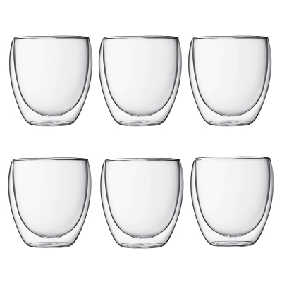 Bodum szklanki z podwójną ścianką 6 szt. Pavina 0.25 l Transparent