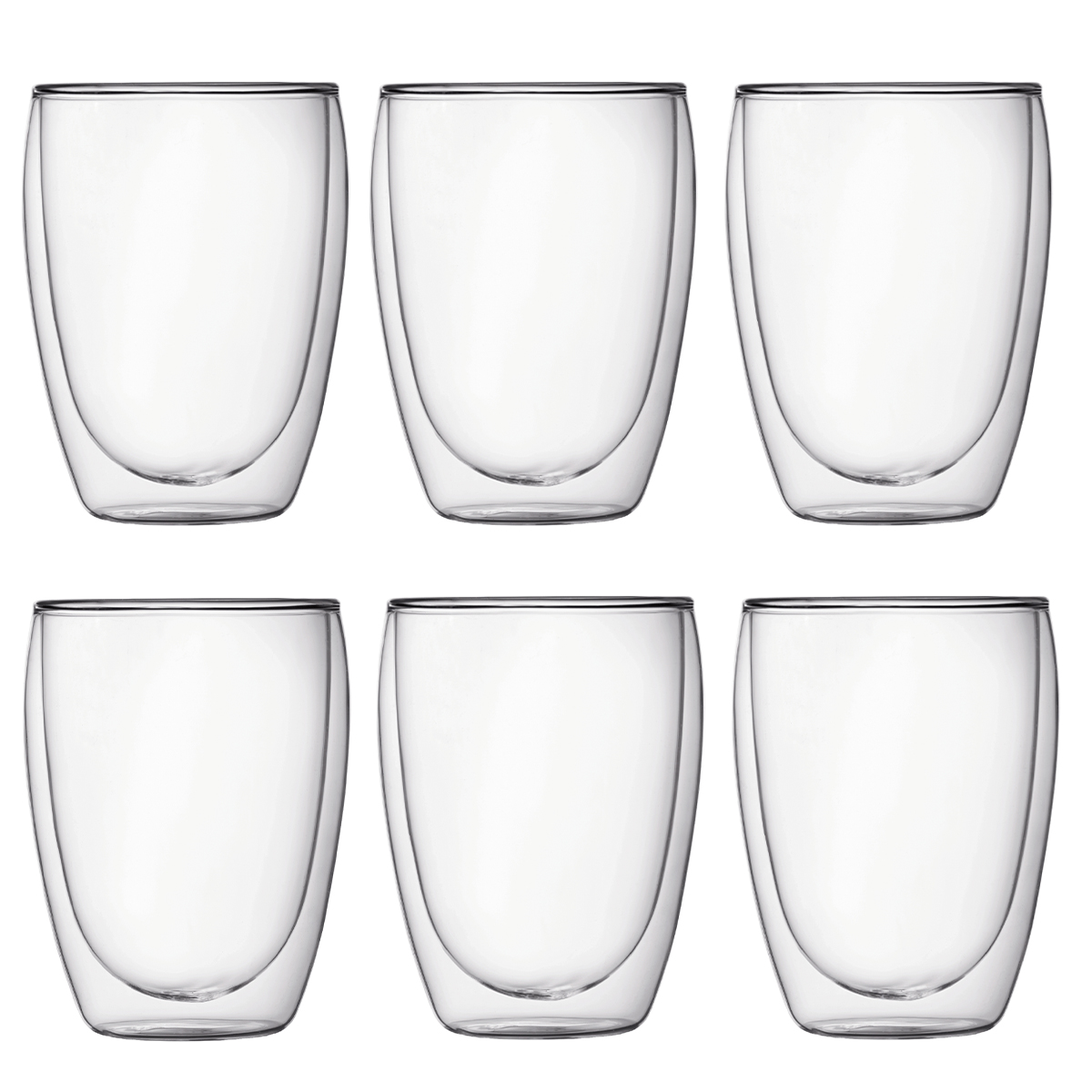 Bodum szklanki z podwójną ścianką 6 szt. Pavina 0.35 l Transparent