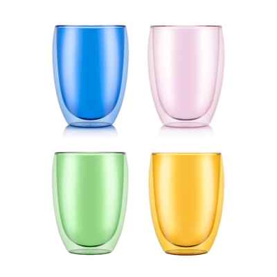 Bodum szklanki z podwójną ścianką 4 szt. MoMA Pavina 0.35 l multicolor