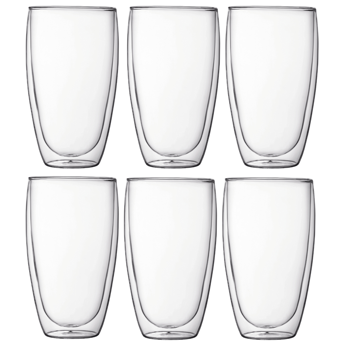 Bodum szklanki z podwójną ścianką 6 szt. Pavina 0.45 l Transparent, 4560-10-12