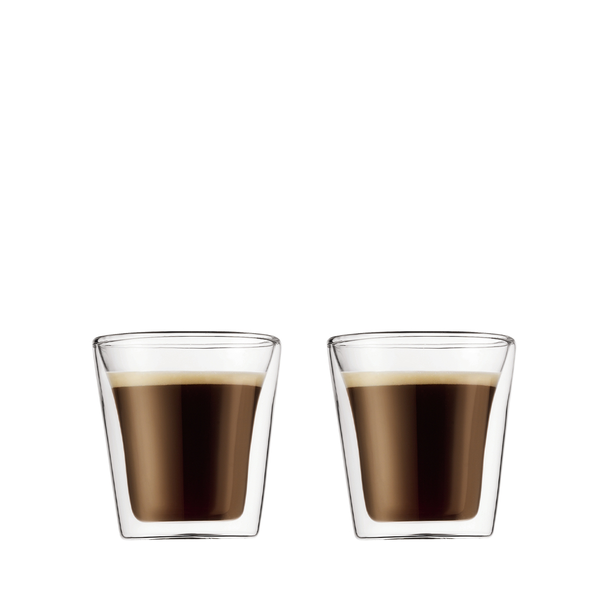 szklanki z podwójną ścianką 2 szt. Bodum Canteen 0.1 l Transparent bodum