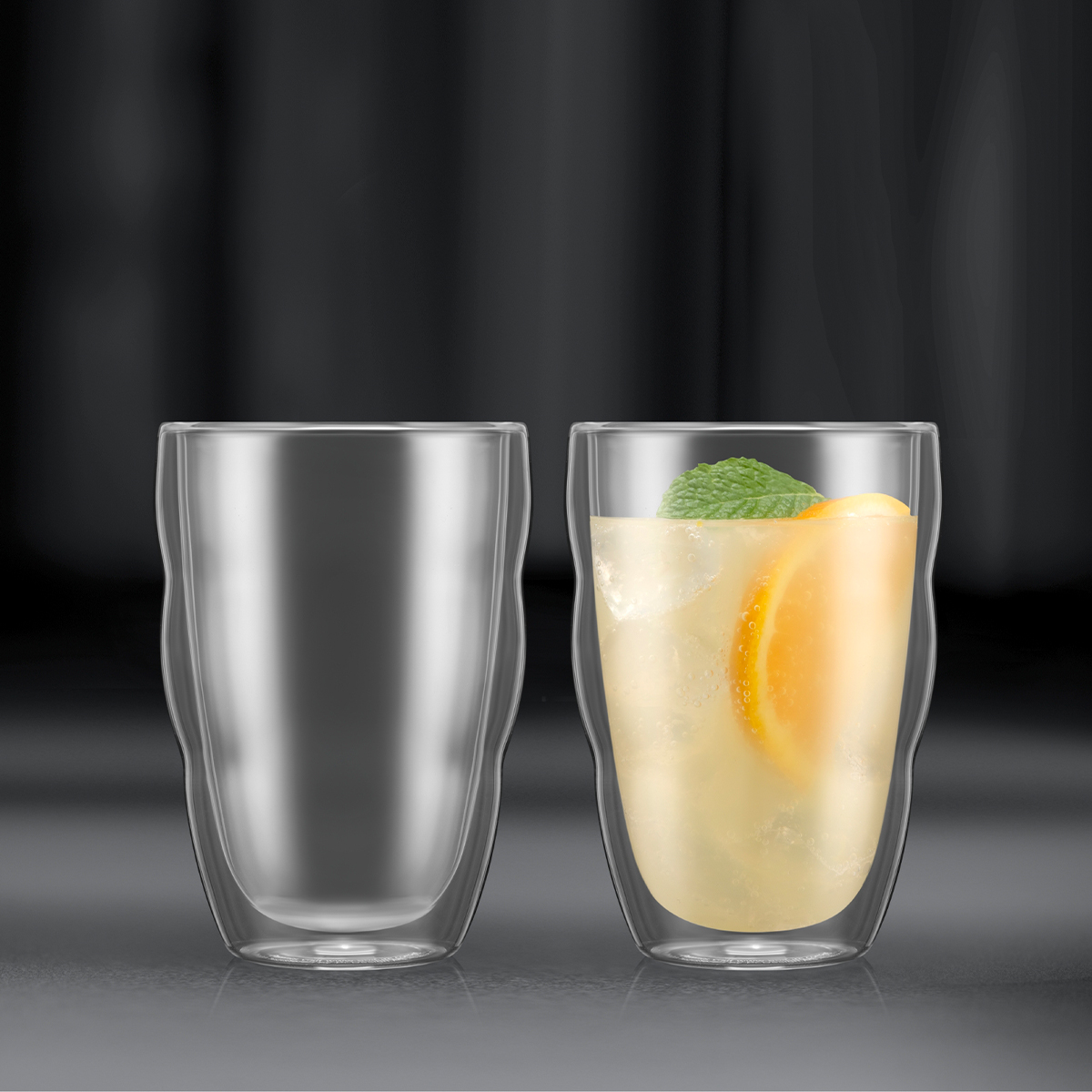 szklanki z podwójną ścianką 2 szt. Pilatus 0.35 l Transparent - bodum