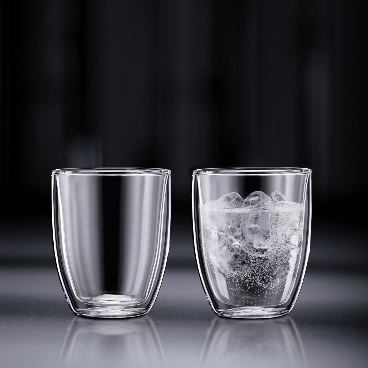 szklanki z podwójną ścianką 2 szt. Bistro 0.48 l Transparent - Bodum