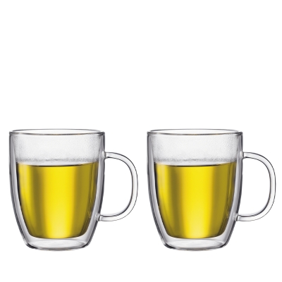 Bodum kubki z podwójną ścianką 2 szt. Bistro 0.45 l Transparent