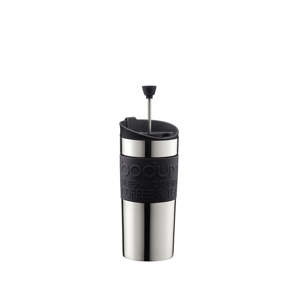 kubek z zaparzaczem tłokowym do kawy Travel Press 0.35 l Black -bodum