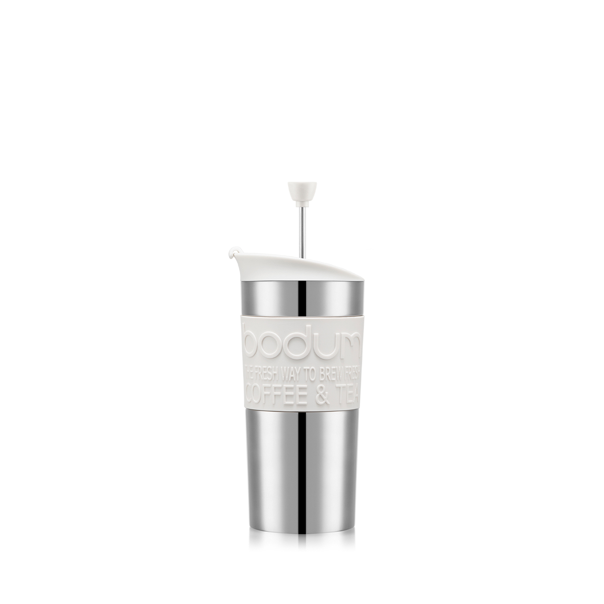 Bodum kubek z zaparzaczem tłokowym do kawy Travel Press 0.35 l Off white