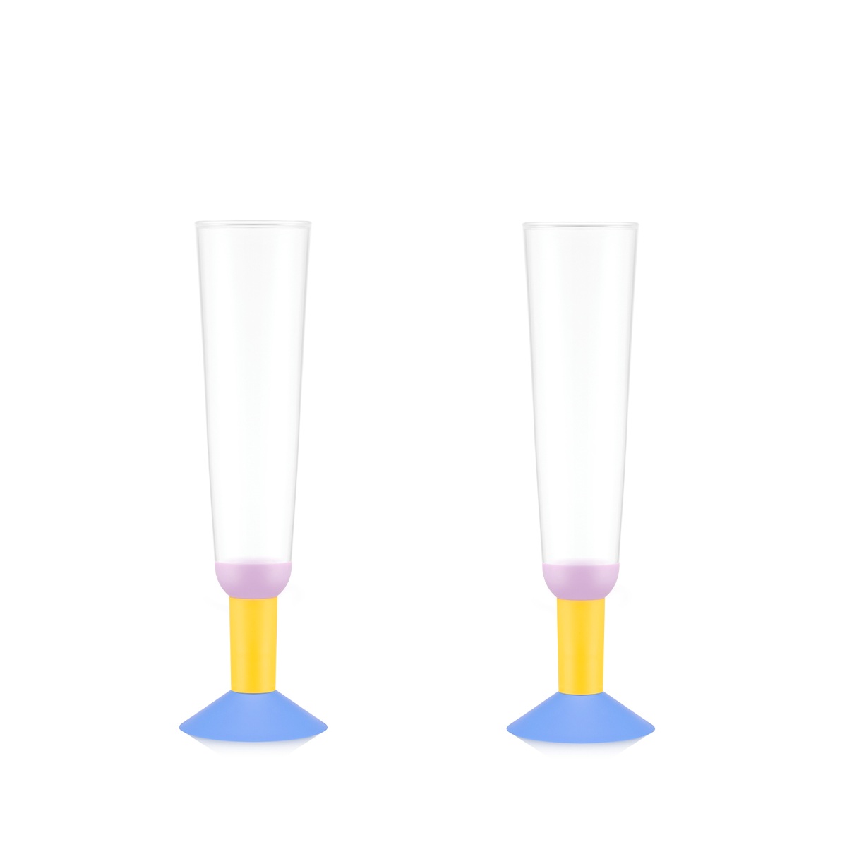 Bodum kieliszki do szmampana w zestawie 2 szt. MoMA Oktett 0.3 l multicolor