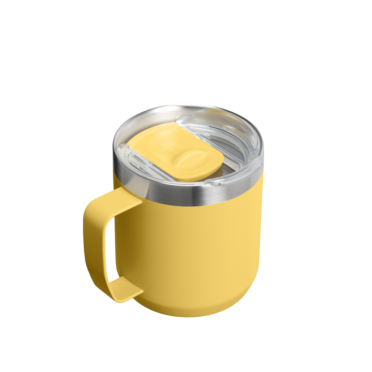 Kubek termiczny Stanley Camp Mug 350 ml Dijon żółty z pokrywką z zasłanianym otworem do picia
