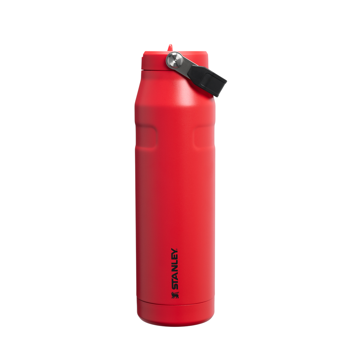 Stanley butelka IceFlow™ Flip Straw 1.06L czerwona z czarnym uchwytem