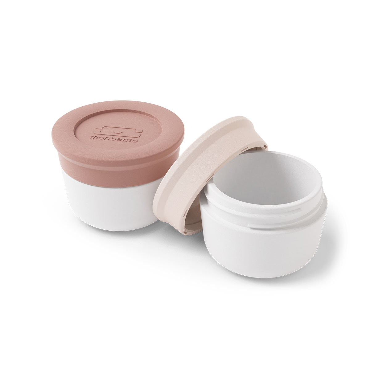 Monbento Temple różowe pojemniki na sos 10 ml zestaw 2 sztuk