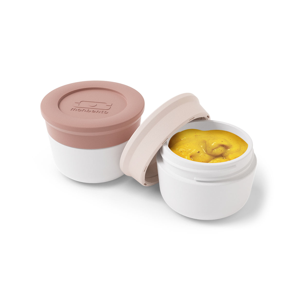 Pojemniki do przenoszenia sosów, musztard w lunchboxie Monbento