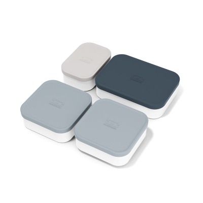 Monbento pojemniki do lunchboxa 4 sztuki Grey