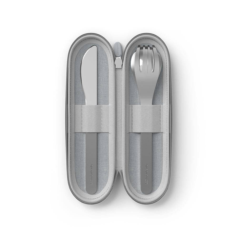 Sztućce na wynos  w etui Monbento Slim Nest Trio, zestaw wielorazowych sztućców do lunchboxa