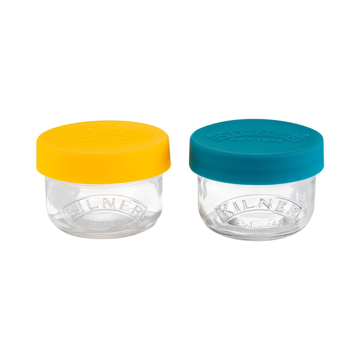 Pojemniki na przekąski i przechowywania 2 szt. kolorowe 125ml / Kilner