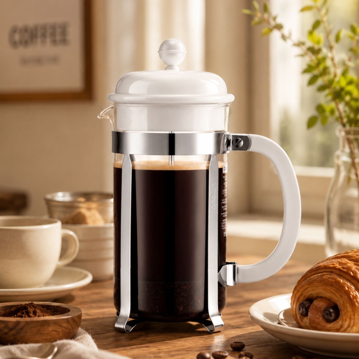 Fench Press do kawy Caffettiera 1L Pure White Bodum