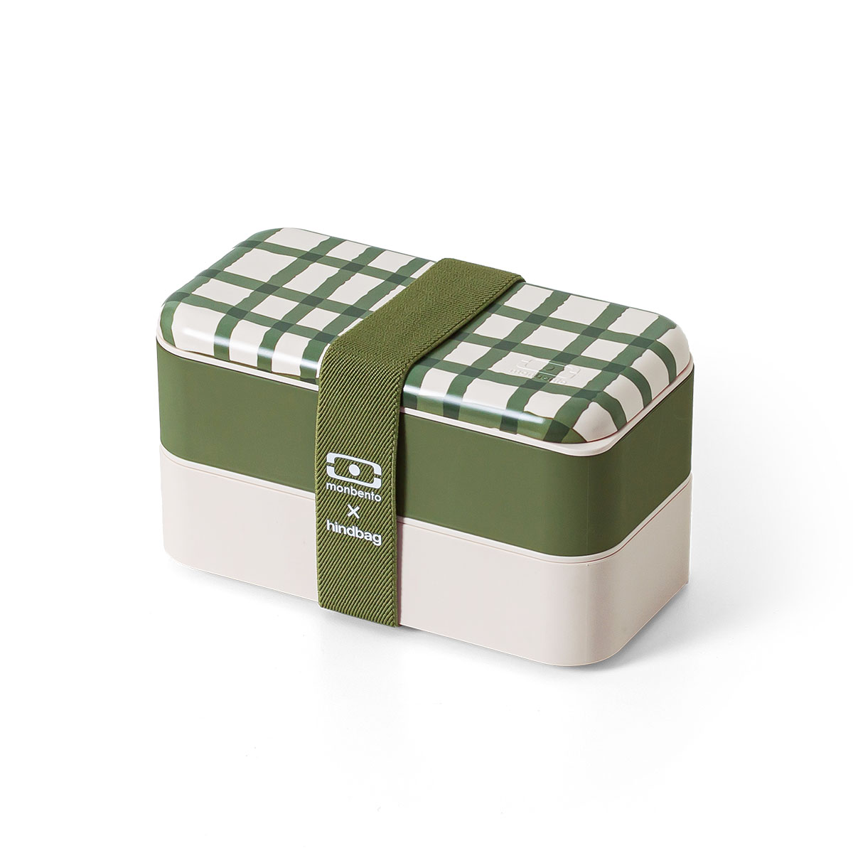 Dwupoziomowy lunch box z szeroką gumką Monbento 1L do pracy i szkoły