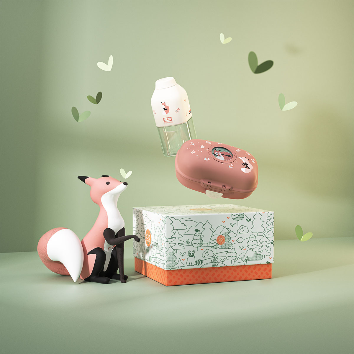 Monbento  lunchbox i butelka, lisek