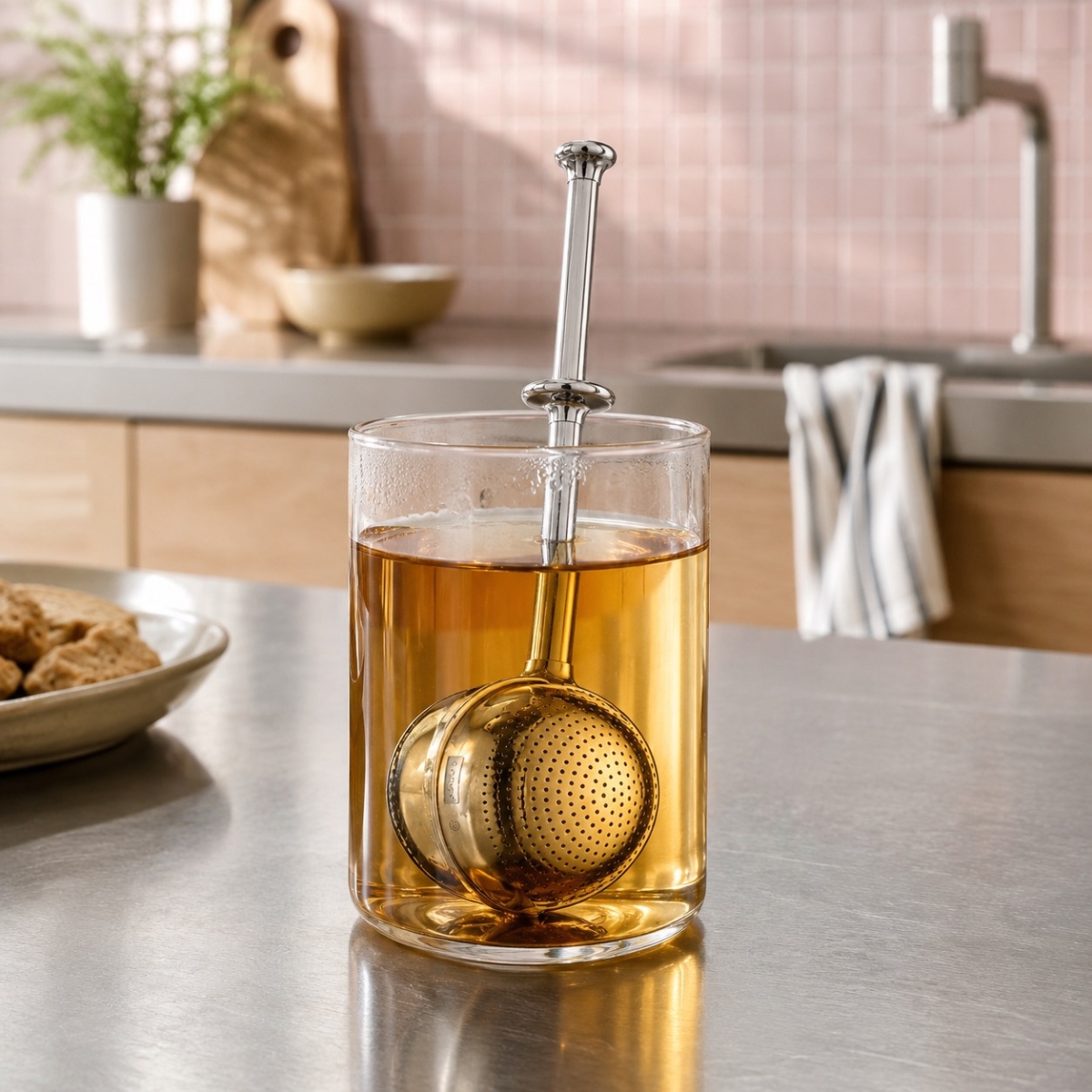 Zaparzacz Bodum Tastea Black do herbaty liściastej w kubku
