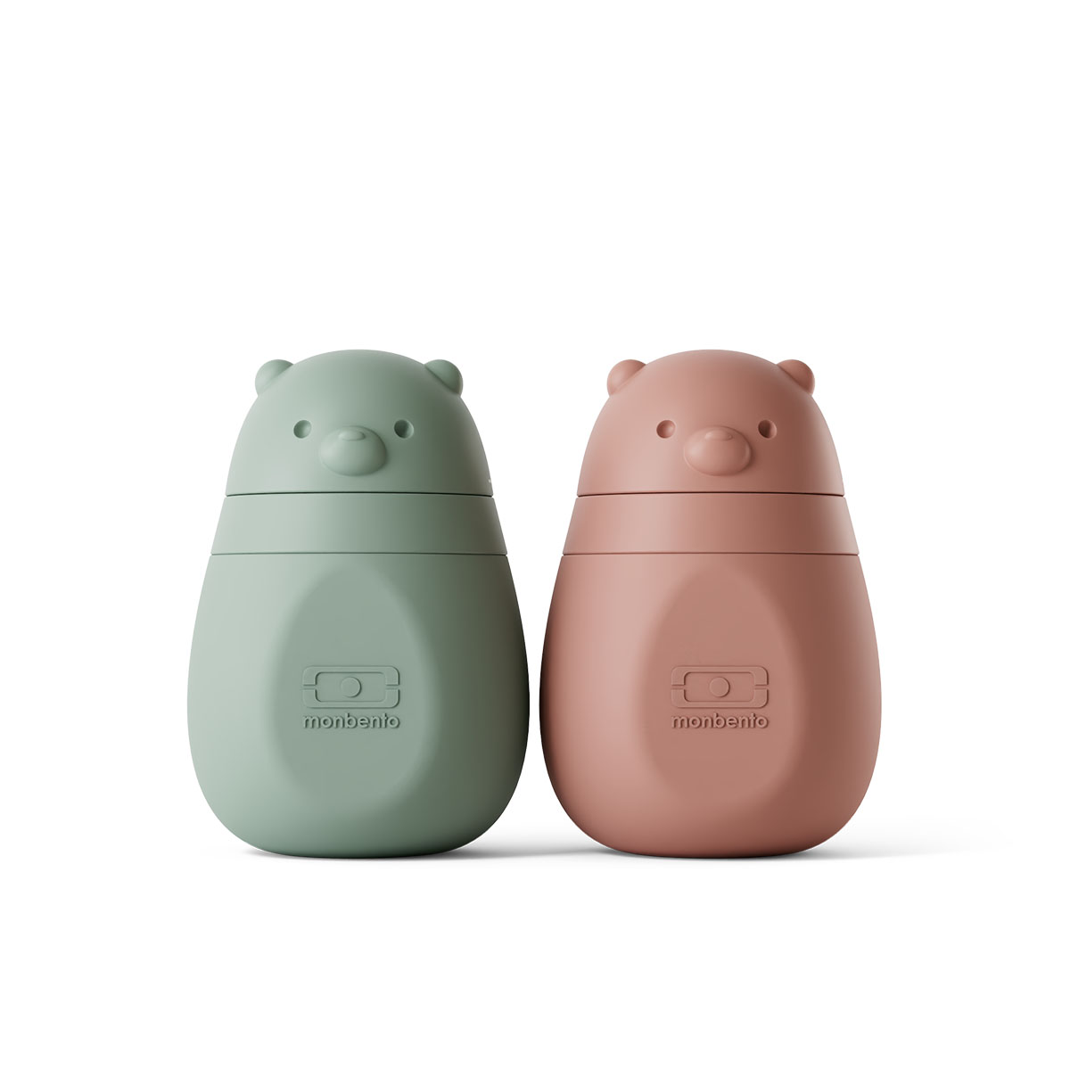 Monbento silikonowe tubki na musy dla dzieci Yummy 150 ml 2 szt. zielony/różowy