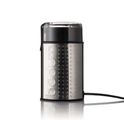 Młynek do kawy z ostrzami ze stali Bistro Chrome Bodum