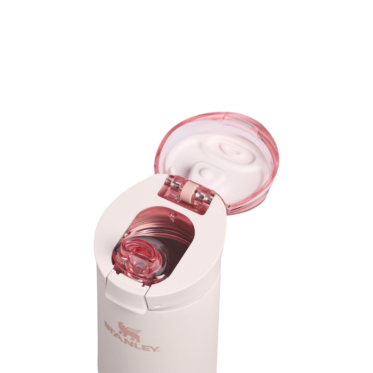 Szczelna butelka Stanley na wodę z klapką FlowState™ Spring Bottle 590 ml Rose Quartz