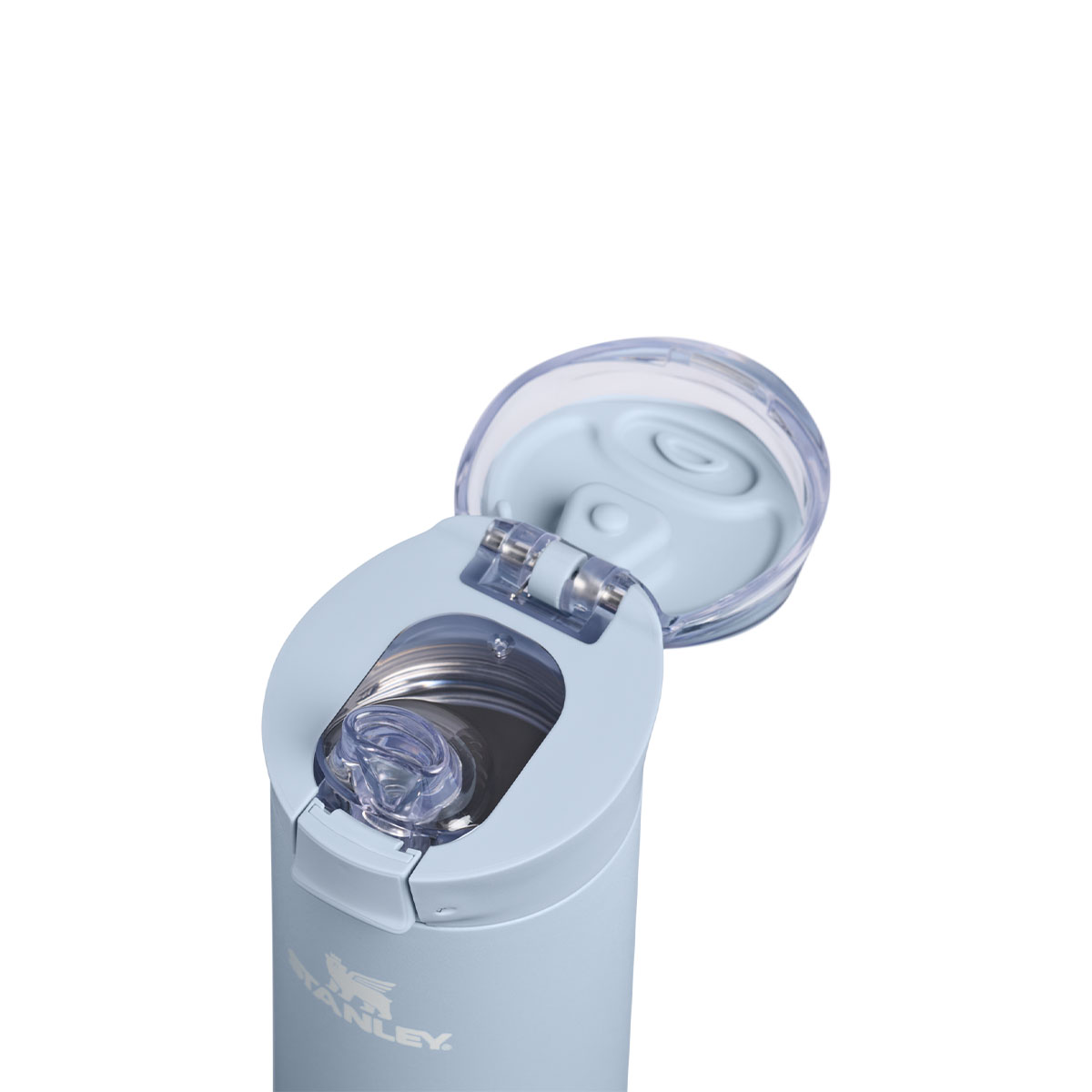 Otwarta pokrywka butelki Stanley FlowState™ Spring Bottle 590 ml Blue Dream Stone