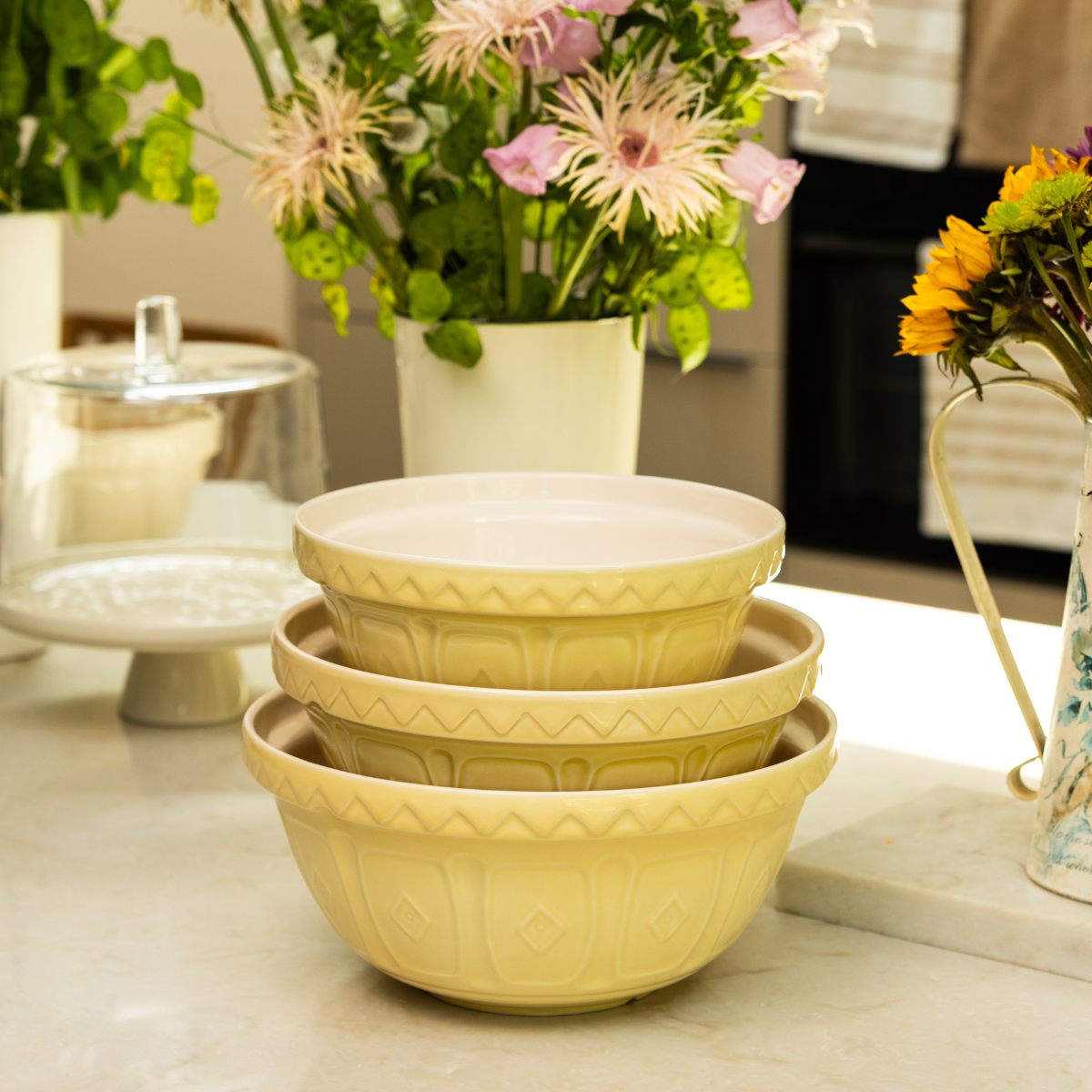 Żółte miski ceramiczne Mason Cash Colour Mix do mieszania składników