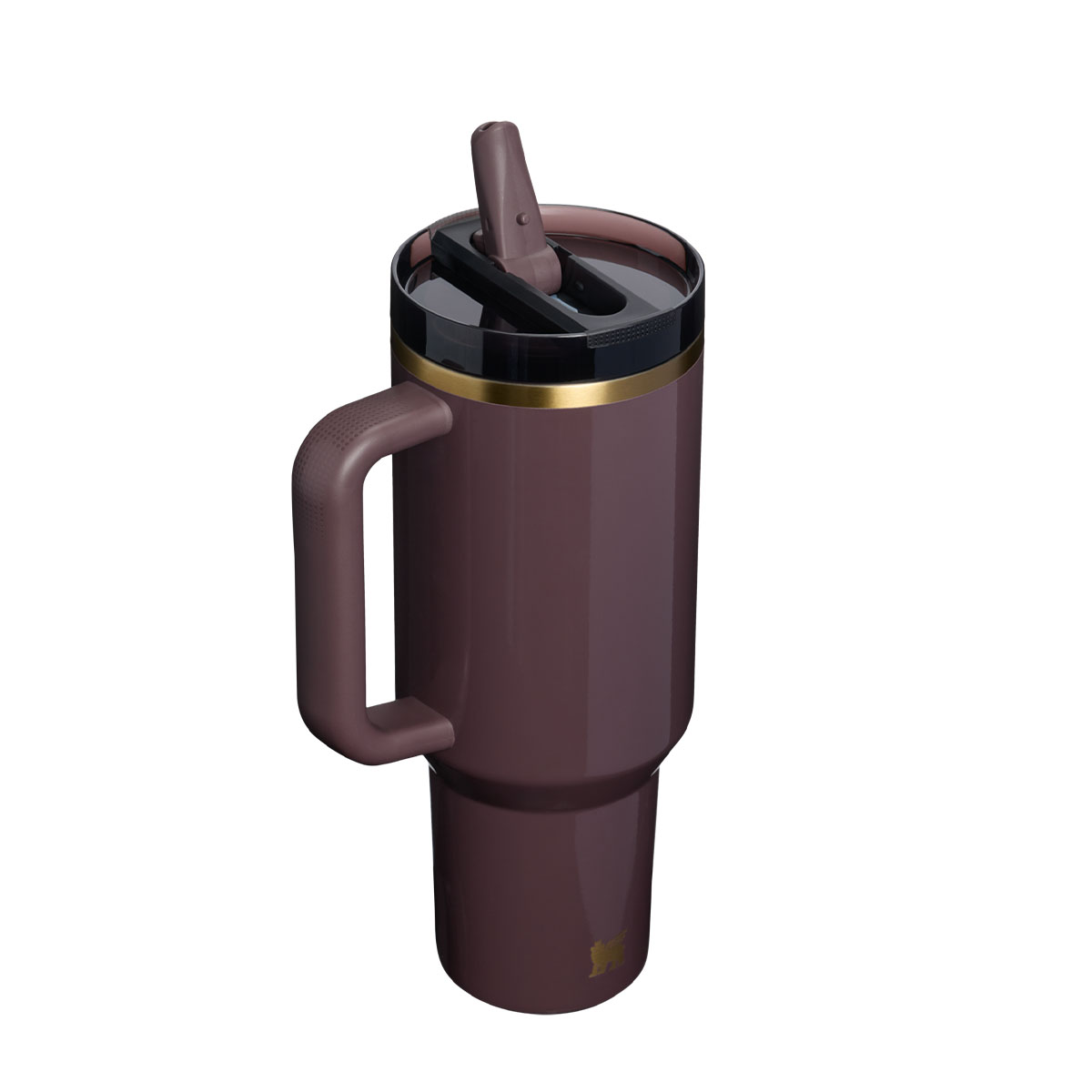 Stanley Quencher Flipstraw ProTour Tumbler 1.18L Fig Gloss, brązowy błyszczący ze złotymi dodatkami. Kod producenta 100000147895
