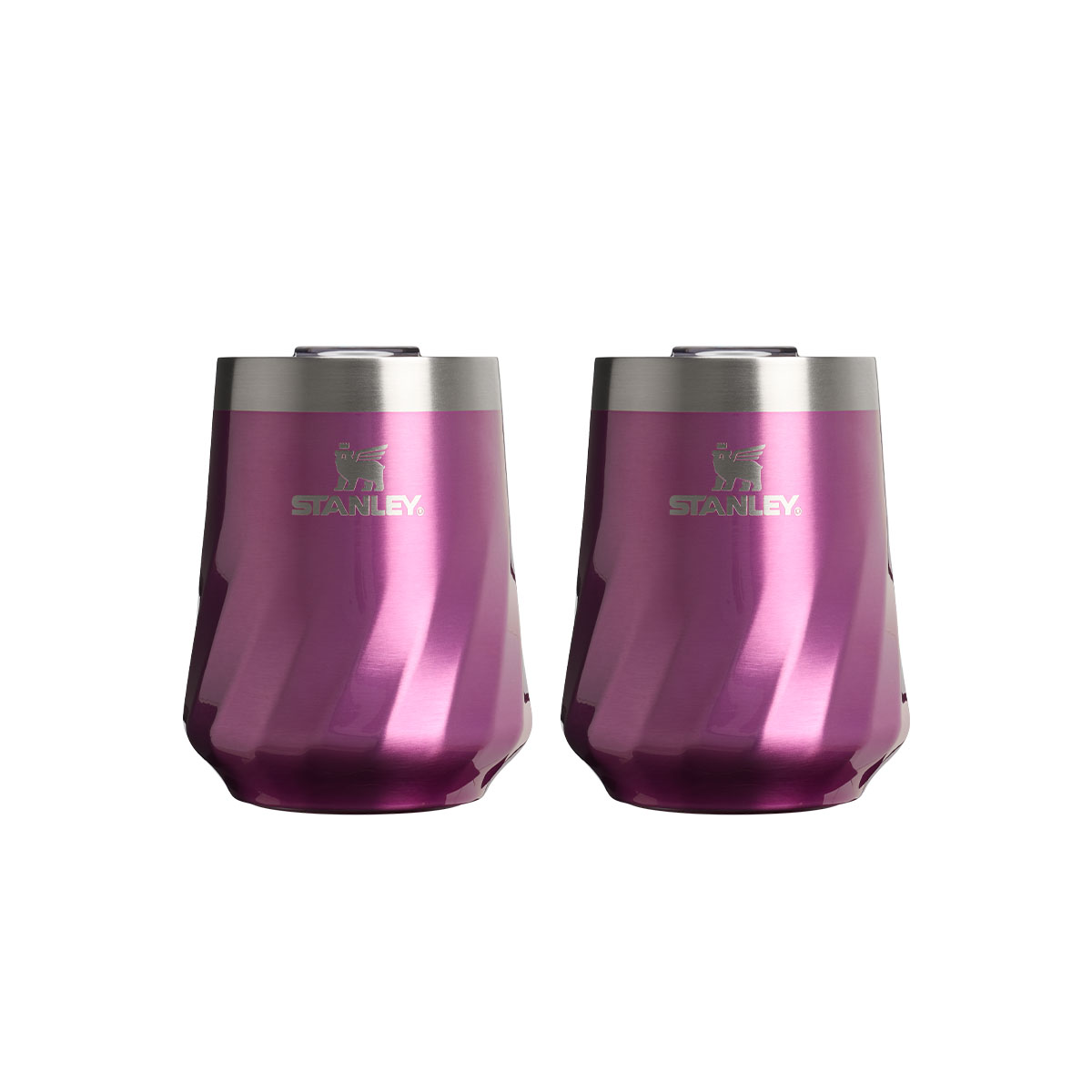 Zestaw 2 kubków Stanley Reserve 320 ml Mulberry Shine w błyszczącym fioletowym kolorze