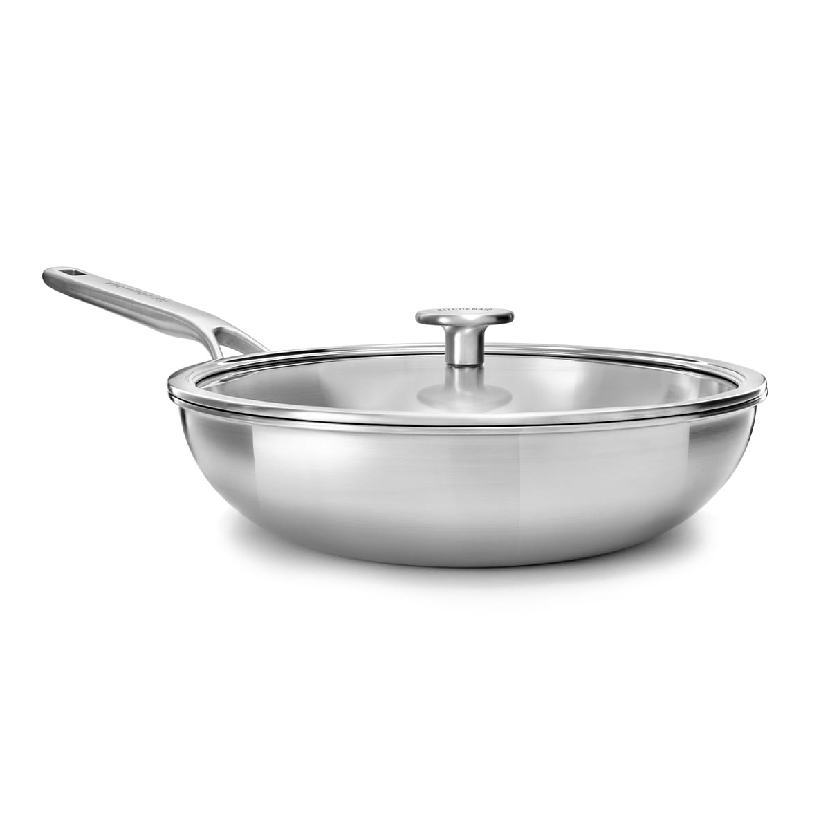 Wok ze stali nierdzewnej z pokrywką - 28 cm / KitchenAid CC003254-001 EAN: 4895156668282