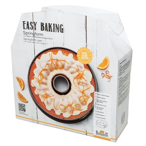 Tortownica - dwa rodzaje dna - EASY BAKING - 28 cm - opakowanie / Birkmann 4026883881051